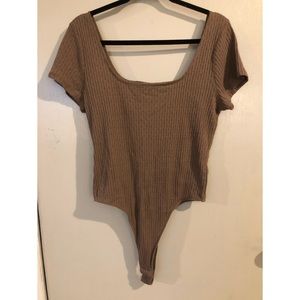 Taupe body suit